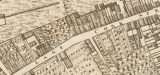 Image of an extract of John Roque’s map of Dublin showing the former Quaker burial ground on Cork Street